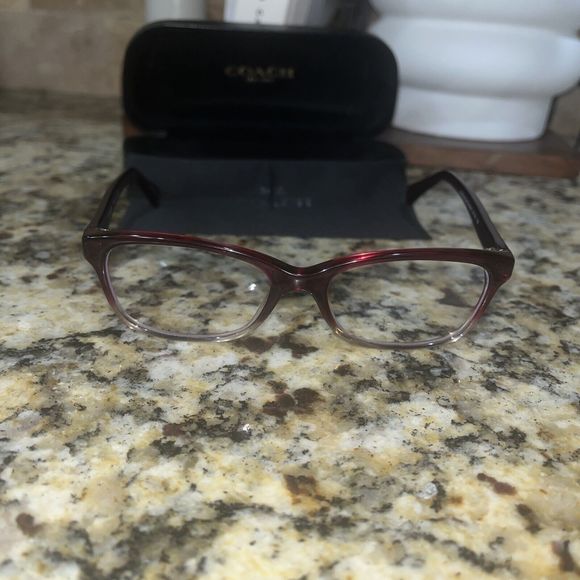 COACH HC6089 5484 Red Sand Gradient Women's Eyeglass Frames 51-16-135 Red - Picture 2 of 11